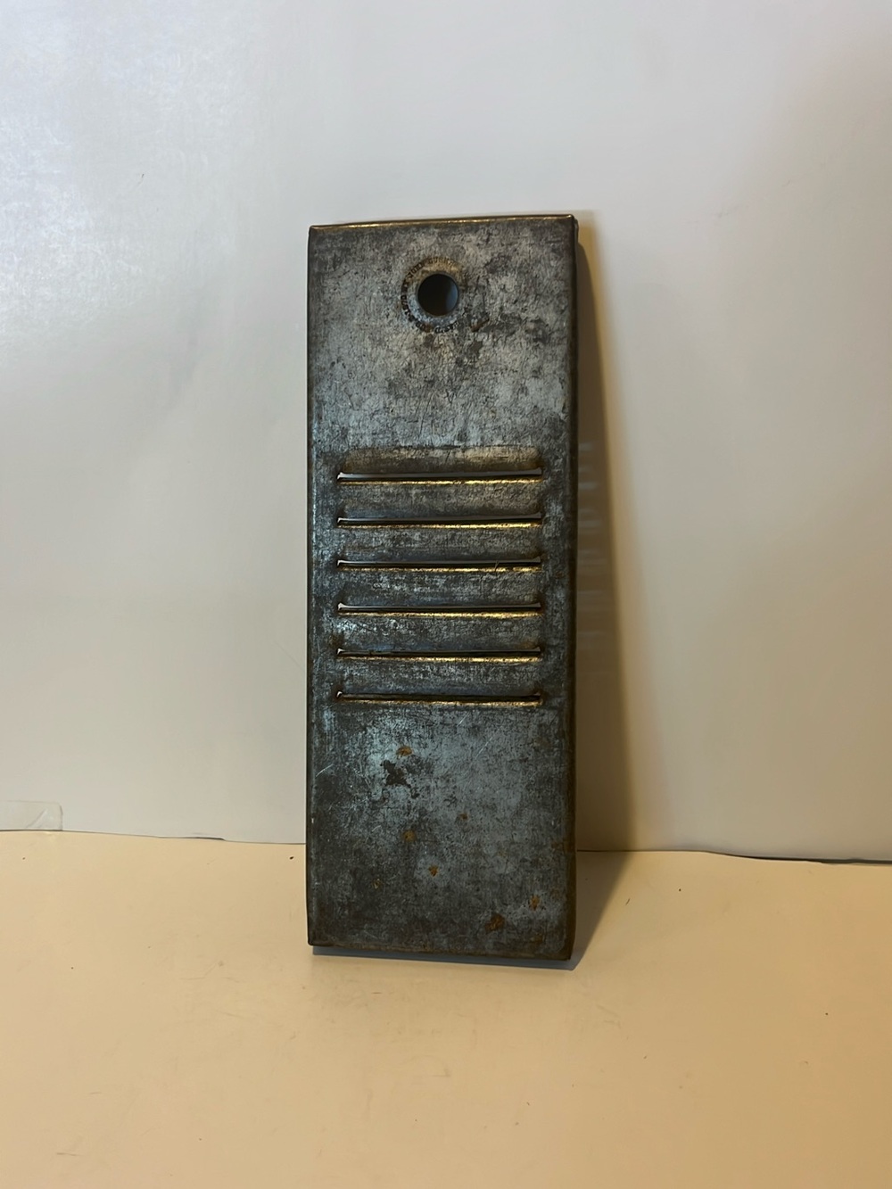 Lusher Bros Steel Shredder Antique Late 1800s Patent Elkhart Indiana 11x4 Patina